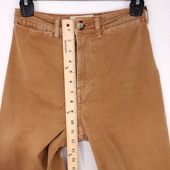 Free People Jeans Wide Leg Womens Size 24 Denim  High Rise Brown - Picture 12 of 16